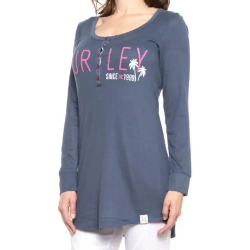 New Hurley Pajama Shirt Dress